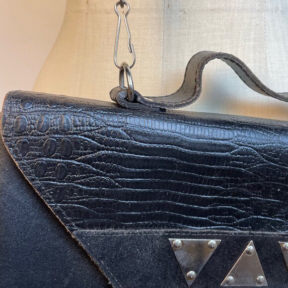 Vintage Studded Leather Bag - Made in Italy - Picture 2 of 12